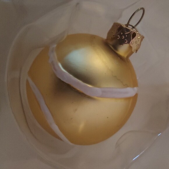 Glass Mini Ornaments Sports Ball Christmas 12 Pc Set Vintage 2" Football Soccer - Picture 4 of 13